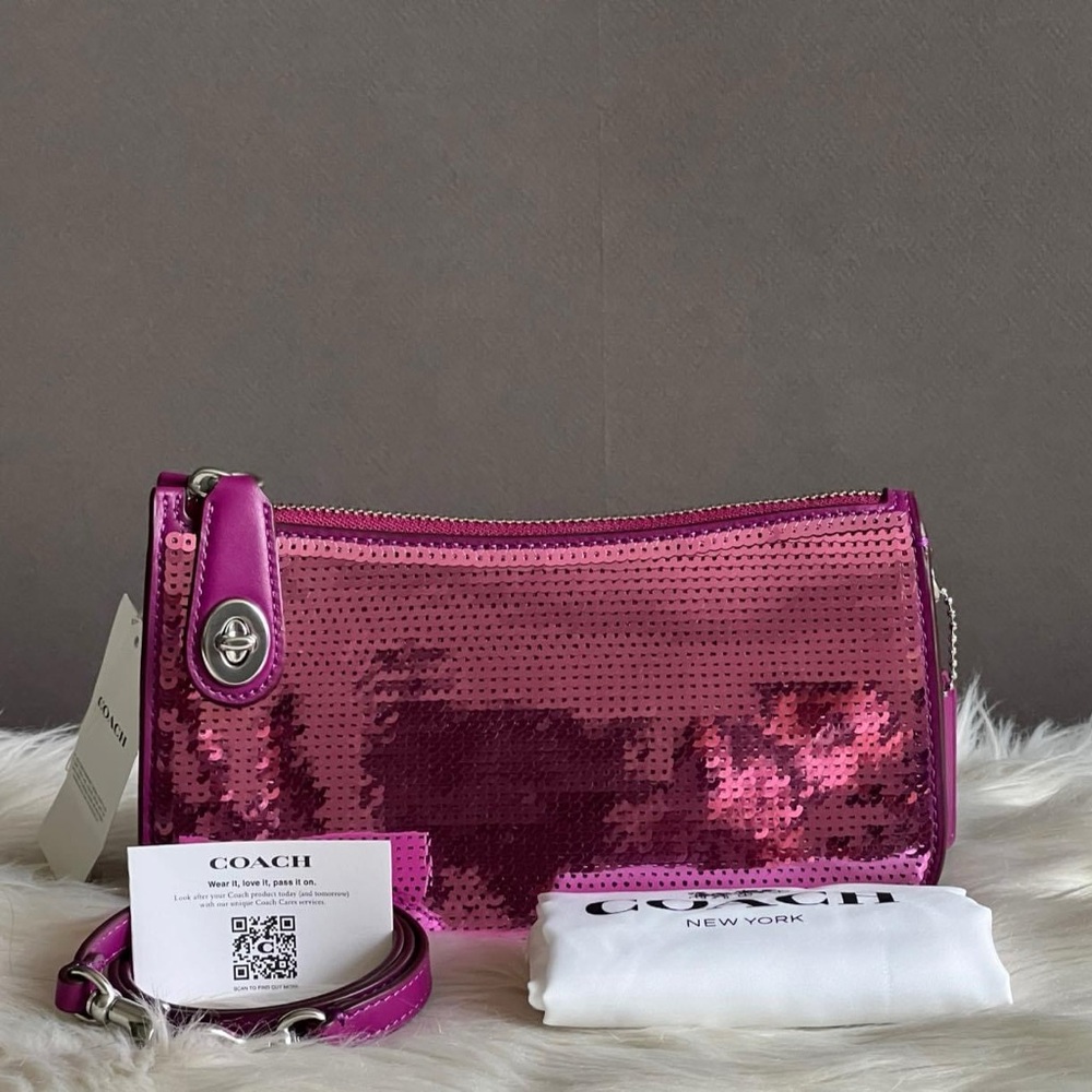 CM547 - Coach Penn Shoulder Bag with Sequins - Picture 11 of 13